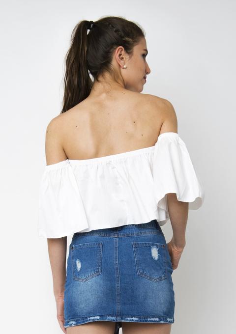 Blusa Volante Blanco