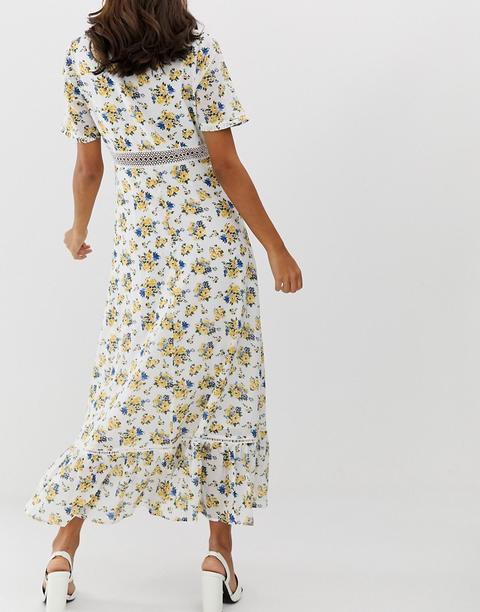 button through maxi tea dress