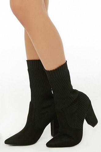 Forever 21 Ribbed Sock Booties Black from Forever 21 on 21 Buttons