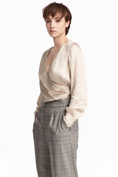 Blusa Cruzada De Satén