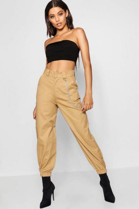 Chain Trim Cargo Trousers