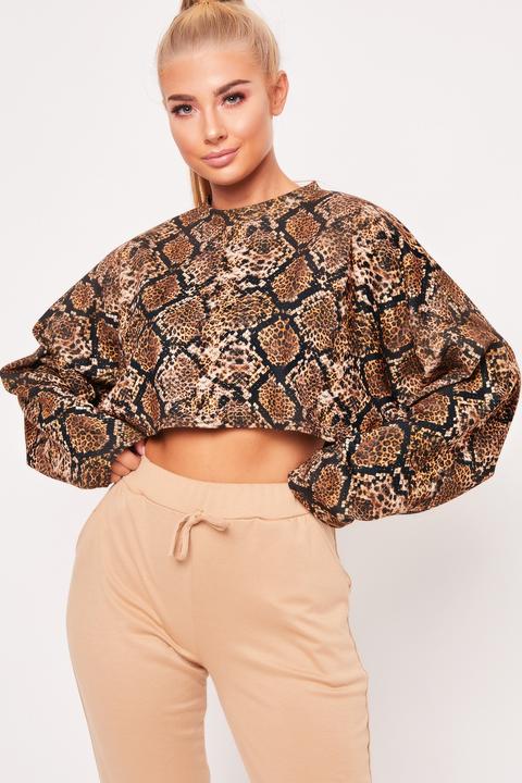 Darcie Animal Print Slouch Knitted Jumper