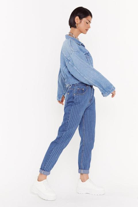 striped mom jean