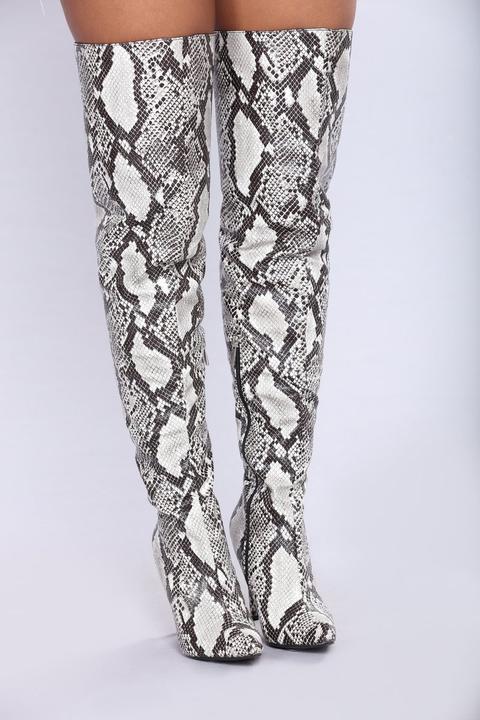 over the knee boots snake