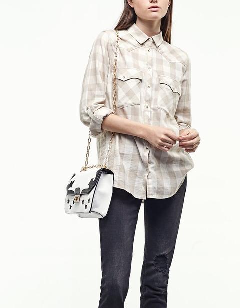 Camicia Manica Lunga Quadri Pietra
