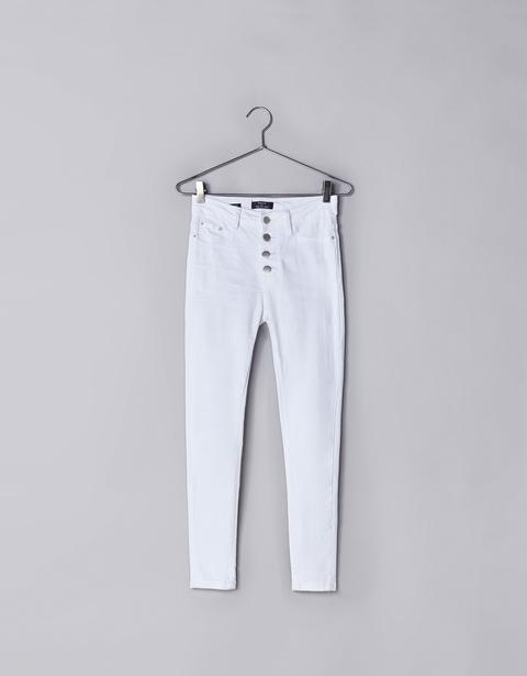 Pantaloni Mid Rise Fit Con Bottoni