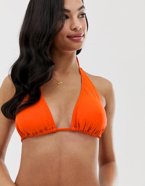Esclusiva South Beach - Mix & Match - Top Bikini A Triangolo Arancione Fluo - Arancione