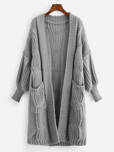 Cardigan Monocromatico In Maglia Di Filo