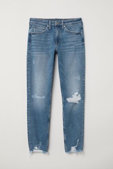 H & M - Girlfriend Regular Jeans - Blu