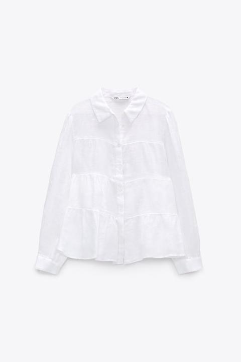 Linen Shirt With Seams