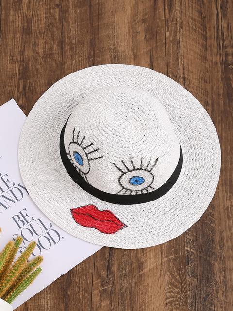 Sombrero Con Estampado De Cara