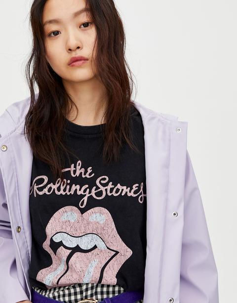 T-shirt The Rolling Stones Langue Rose