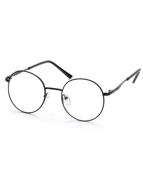 Black Metal Frame Round Glasses