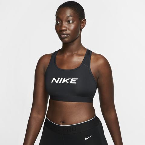 Nike Swoosh Women's Medium-support Sports Bra - Black