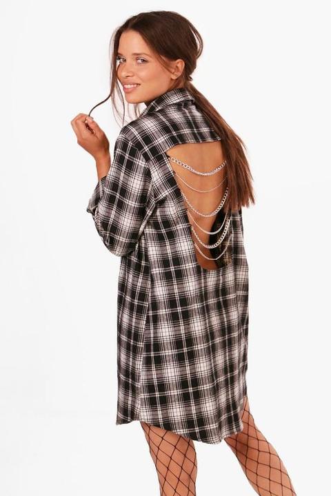 boohoo plaid dress