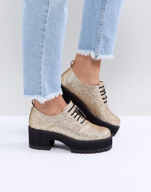 Tacones Gruesos Con Cordones Omega De Asos