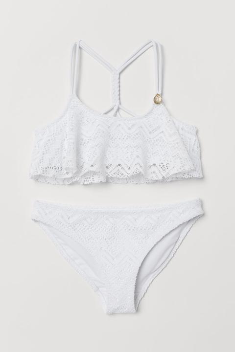 Bikini Con Volante - Blanco