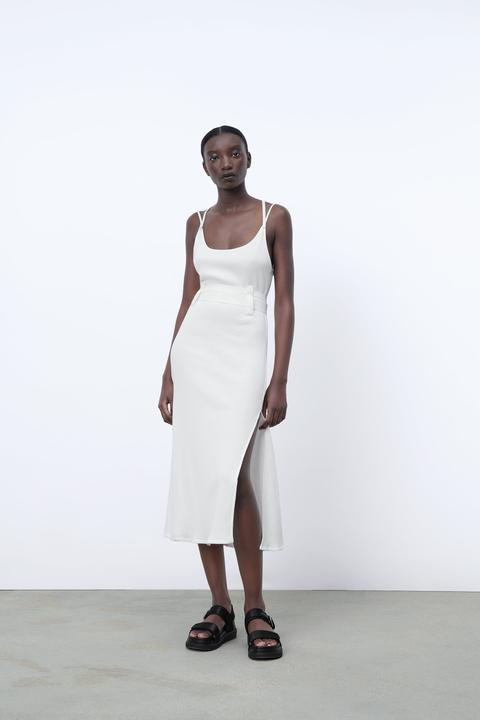 zara ribbed midi dress