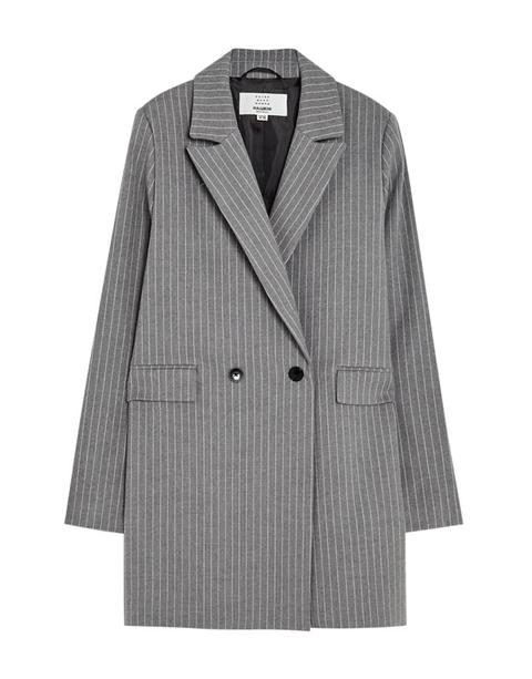Cappotto Doppiopetto A Righe