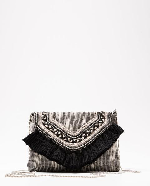 Borsa Pochette Perle E Pompon.