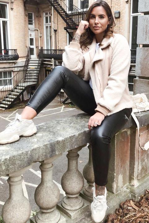 Nude Teddy Aviator Coat