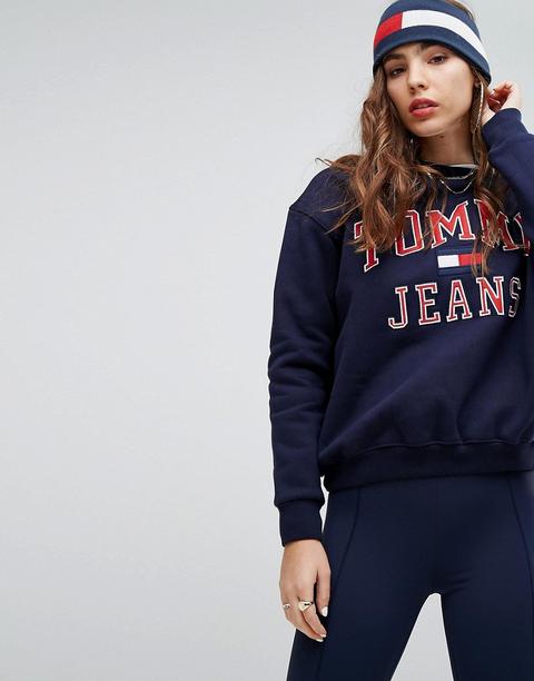 Tommy Jeans - Felpa Con Logo Della Collezione Capsule '90 - Navy