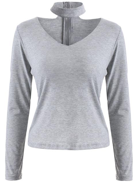 Long Sleeved Choker T-shirt