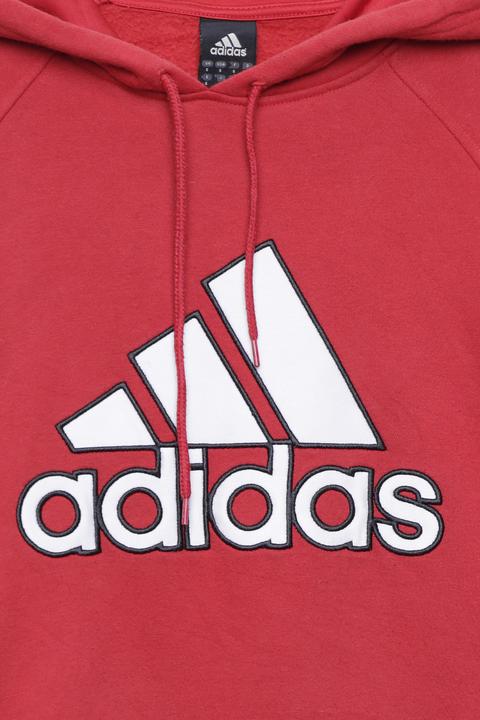 Adidas Red Hooded Vintage Sweatshirt