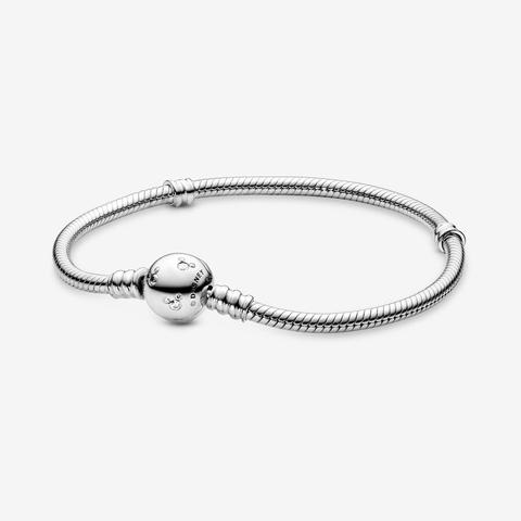 Pandora Pulsera Moments En Plata De Ley Con Cierre Mickey Con Circonitas Cúbicas