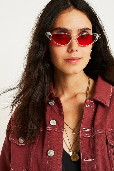 Slinky Cat Eye Red Sunglasses - Womens All