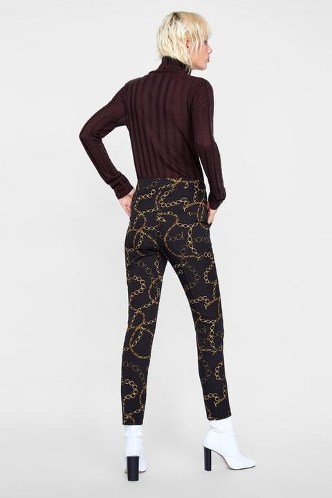 Zara chain print store pants