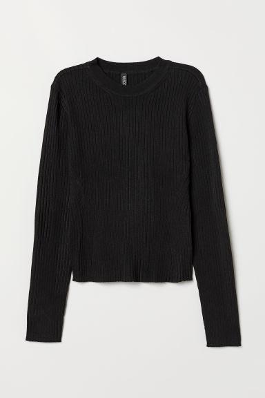 H & M - Pullover In Maglia Fine - Nero