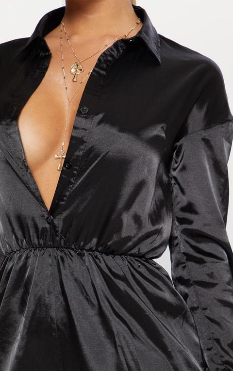 black shirt playsuit