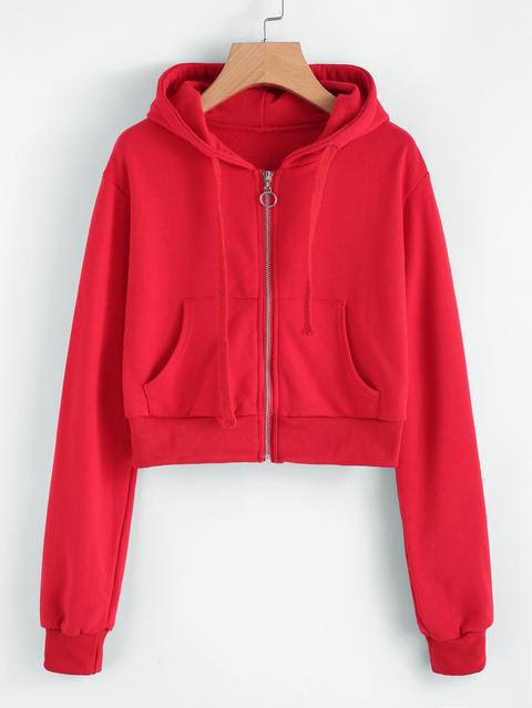 Chaqueta Con Bolsillo Y Cremallera Con Anillo