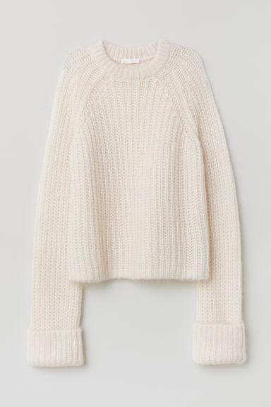 H & M - Pullover In Misto Lana - Bianco