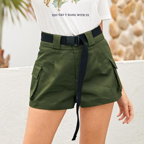 Shorts Con Doppia Tasca E Nodo In Vita