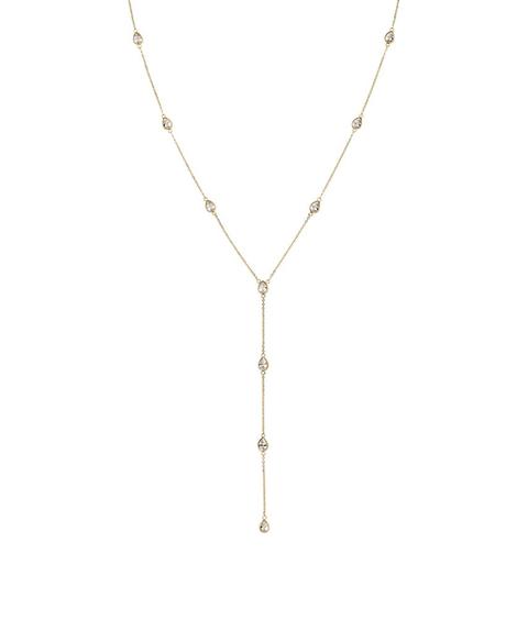 Teardrop Y-necklace Rose Gold