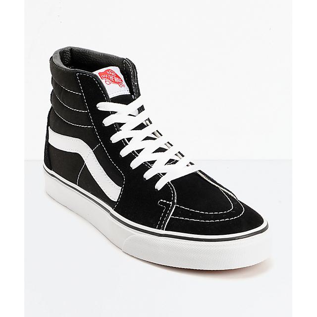 vans sk8 white black