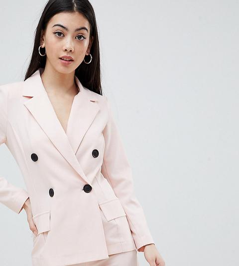 Missguided Petite - Blazer Doppiopetto - Rosa