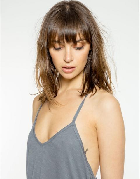 Camiseta Espalda Tirante Gris Plomo