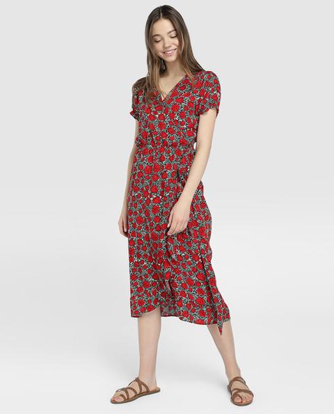 Easy Wear - Vestido Cruzado De Mujer De Flores