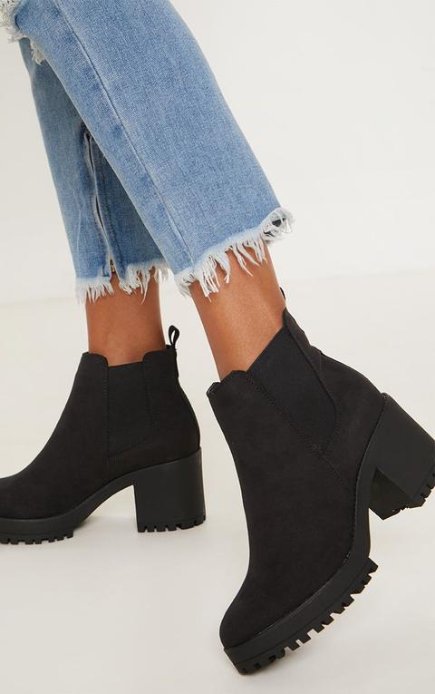 Black Chunky Chelsea Boot