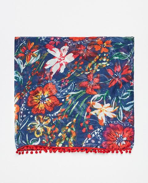 Sfera - Fular Estampado Tropical Multicolor