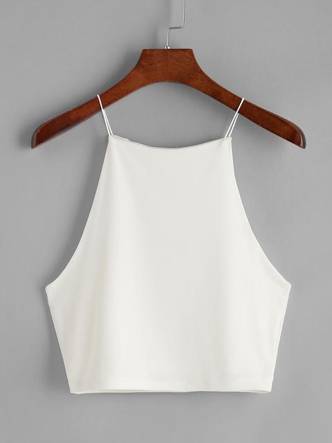 Bianco Crop Cami Top