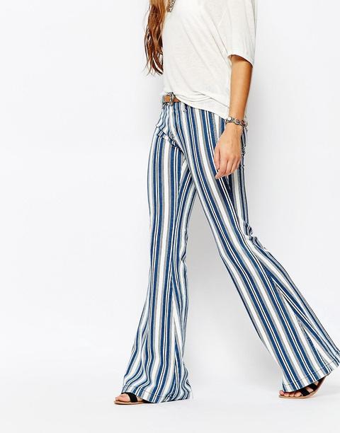 Pantalones De Campana A Rayas Jolene De Free People