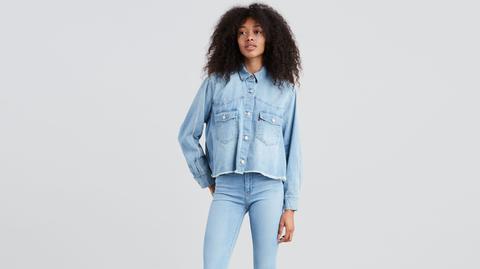 Levi&#39;s&#174; Ls Addison Shirt Kadın Jean G&#246;mlek Mavi