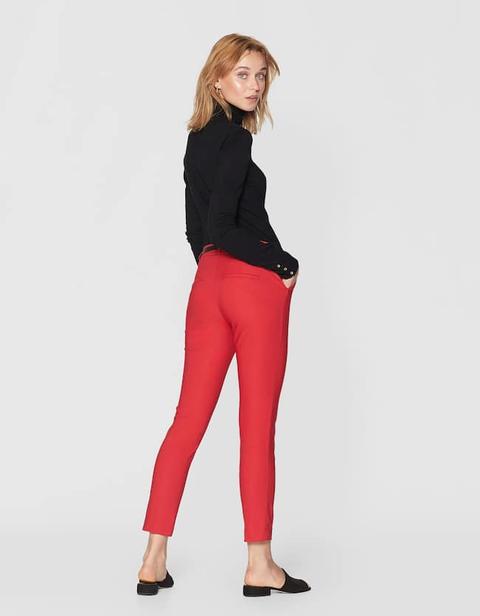 Pantaloni Eleganti Con Cintura Rosso