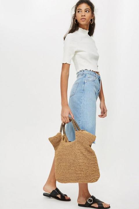 Womens Brighty Straw Tote Bag - Natural, Natural