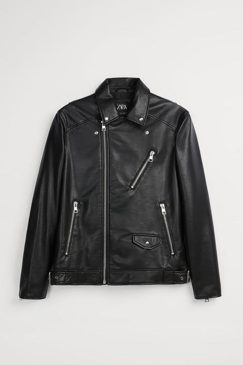 Veste De Motard En Cuir Synthétique