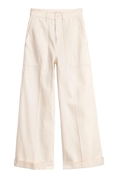 Wide Twill Trousers